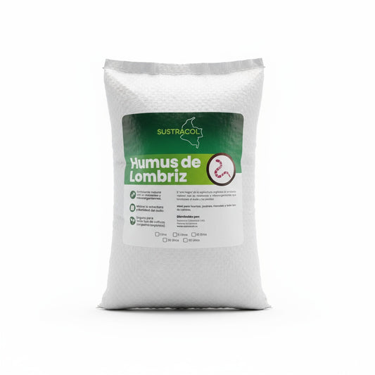 Bolsa de humus de lombriz sólido Sustracol primer plano – Textura oscura rica en materia orgánica