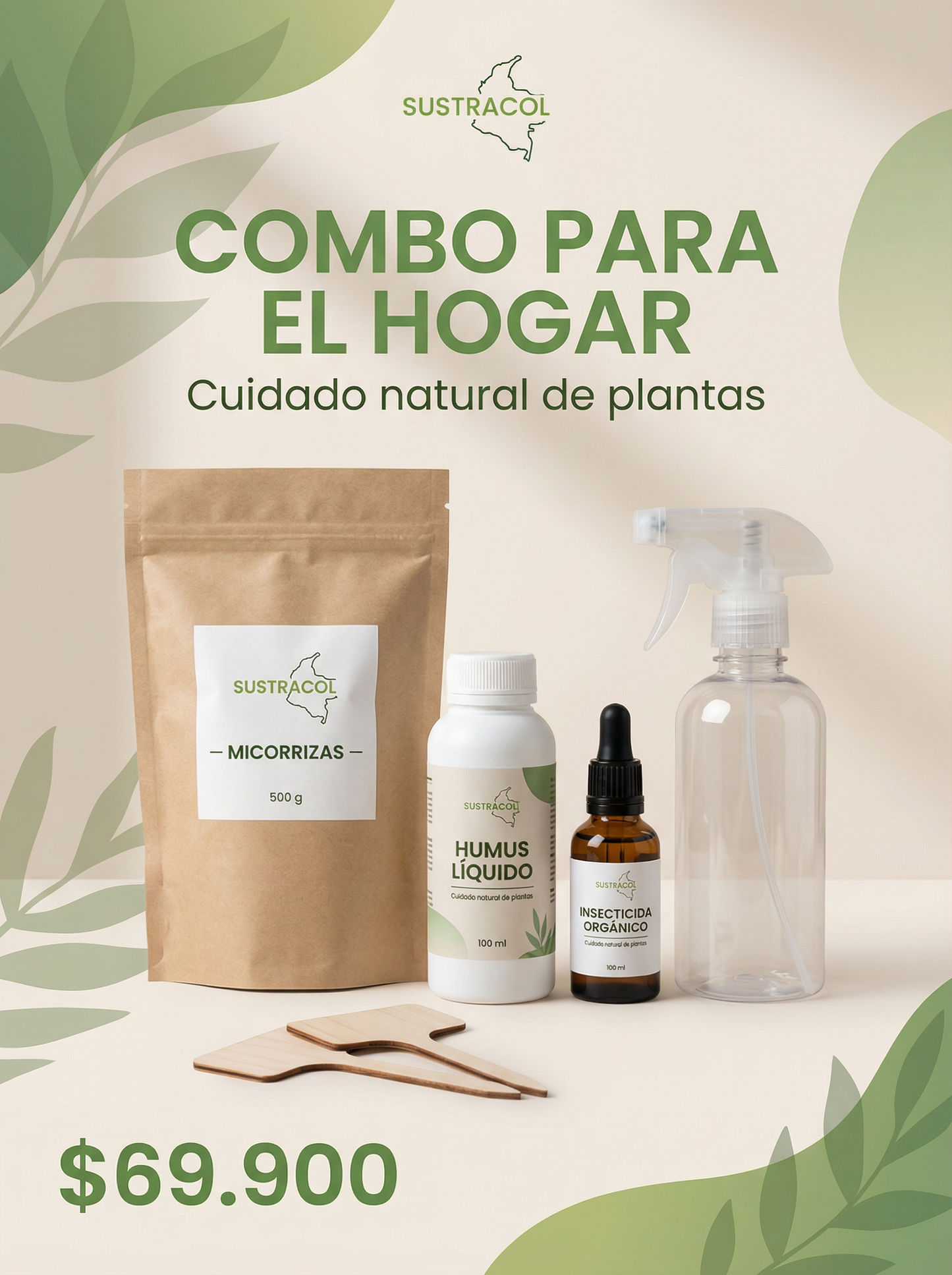 Combo para el Hogar – Cuidado Natural de Plantas