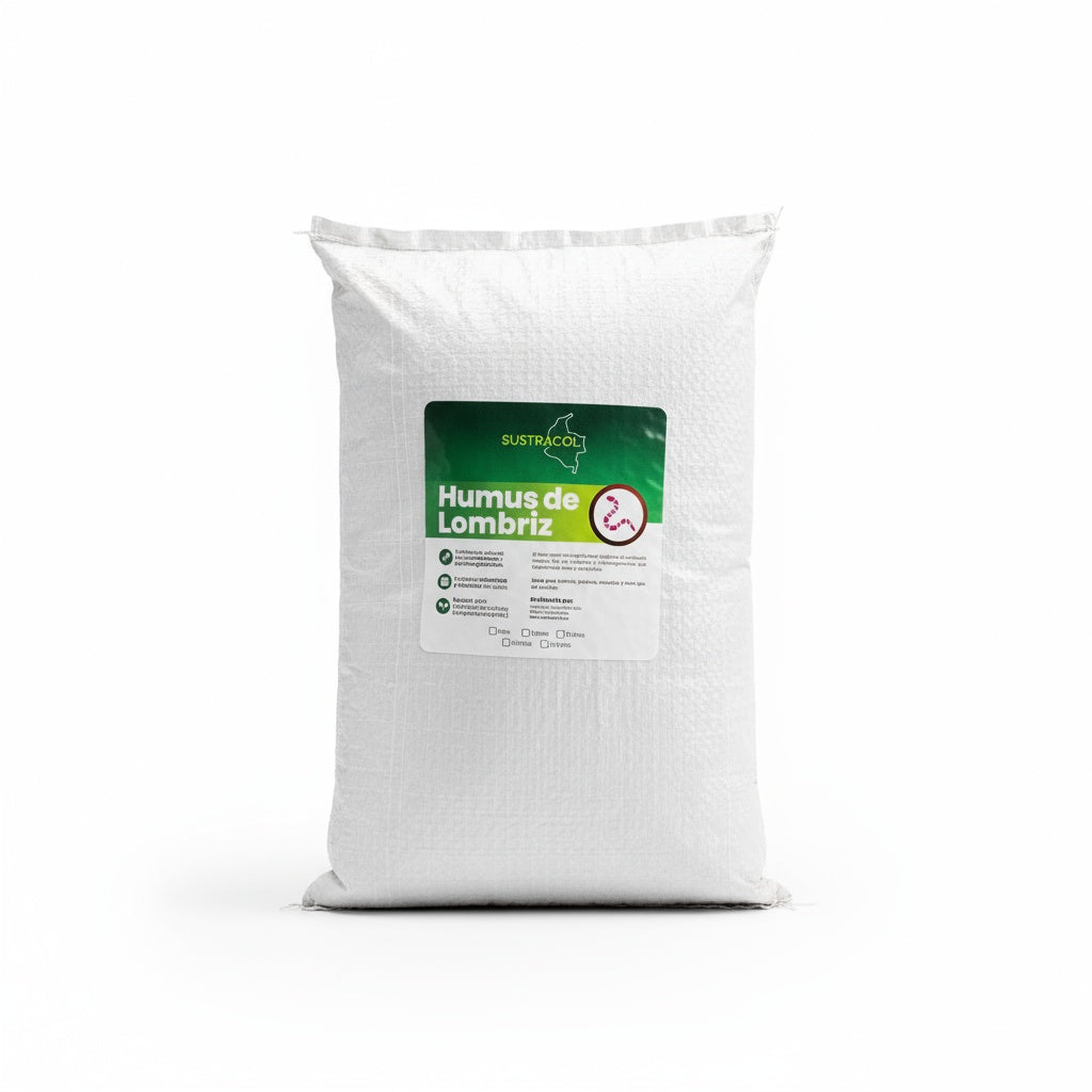 Humus de lombriz Sustracol para hortalizas y jardín – Fertilizante natural Colombia