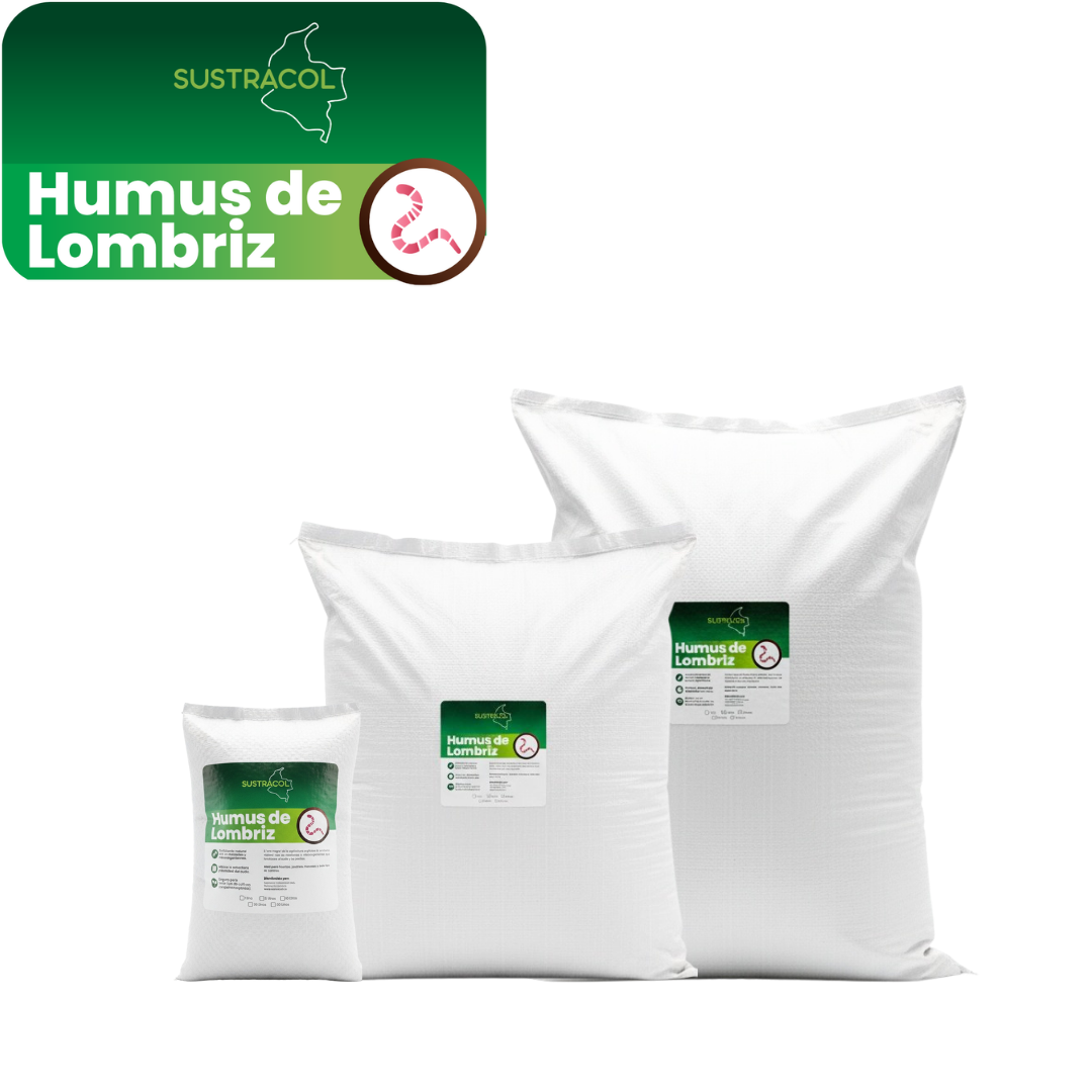 Humus de lombriz sólido Sustracol – Abono orgánico 100% natural de lombriz roja californiana en varias presentaciones