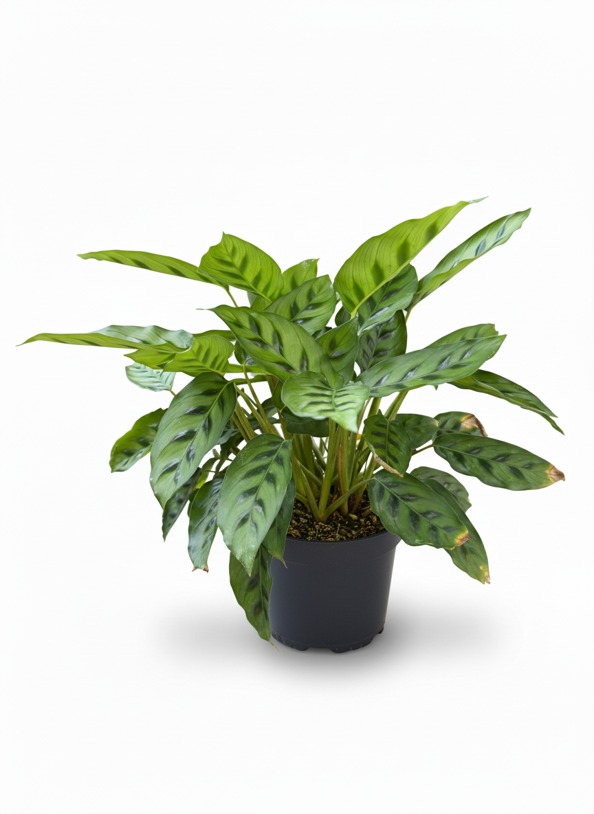 Calathea Pincel Ornata - hojas rayadas planta interior - vista 5