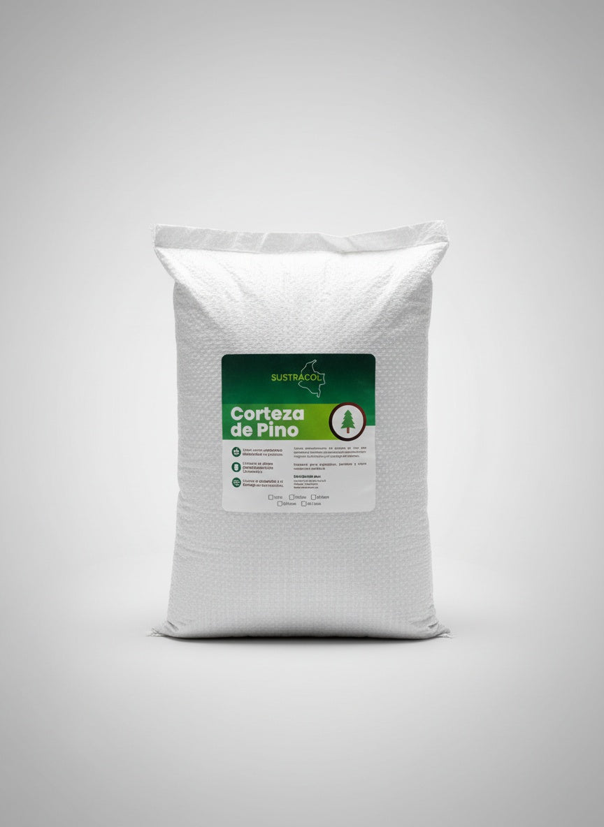 Saco pequeño de Corteza de Pino Sustracol de 10 litros para macetas y orquídeas.
