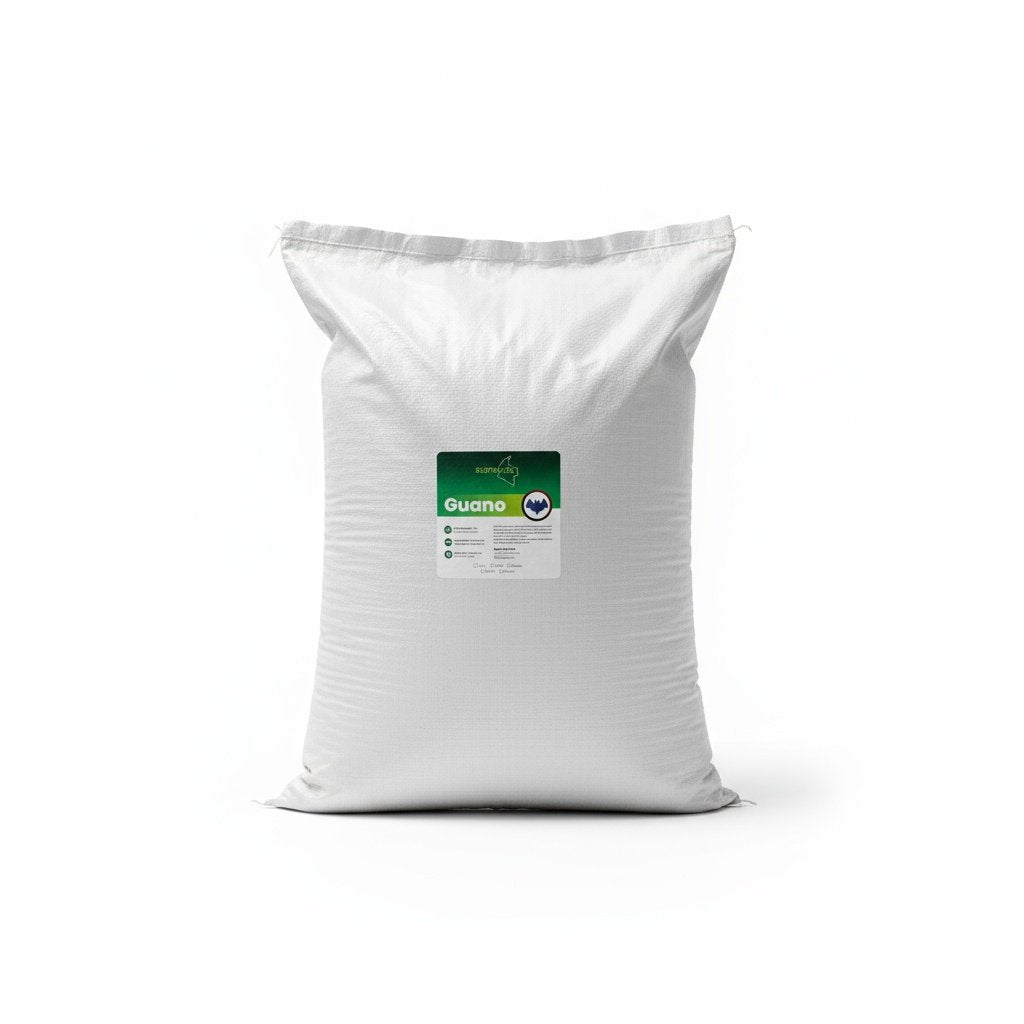 Saco grande de 50 litros de Guano Sustracol, fertilizante orgánico de alta concentración.

