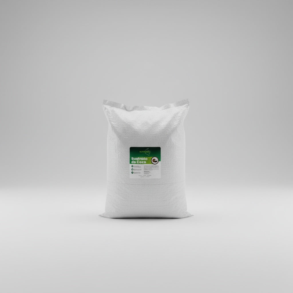 Saco de 50 litros de Sustrato de Coco Sustracol, sustrato aireado con excelente retención de agua.
