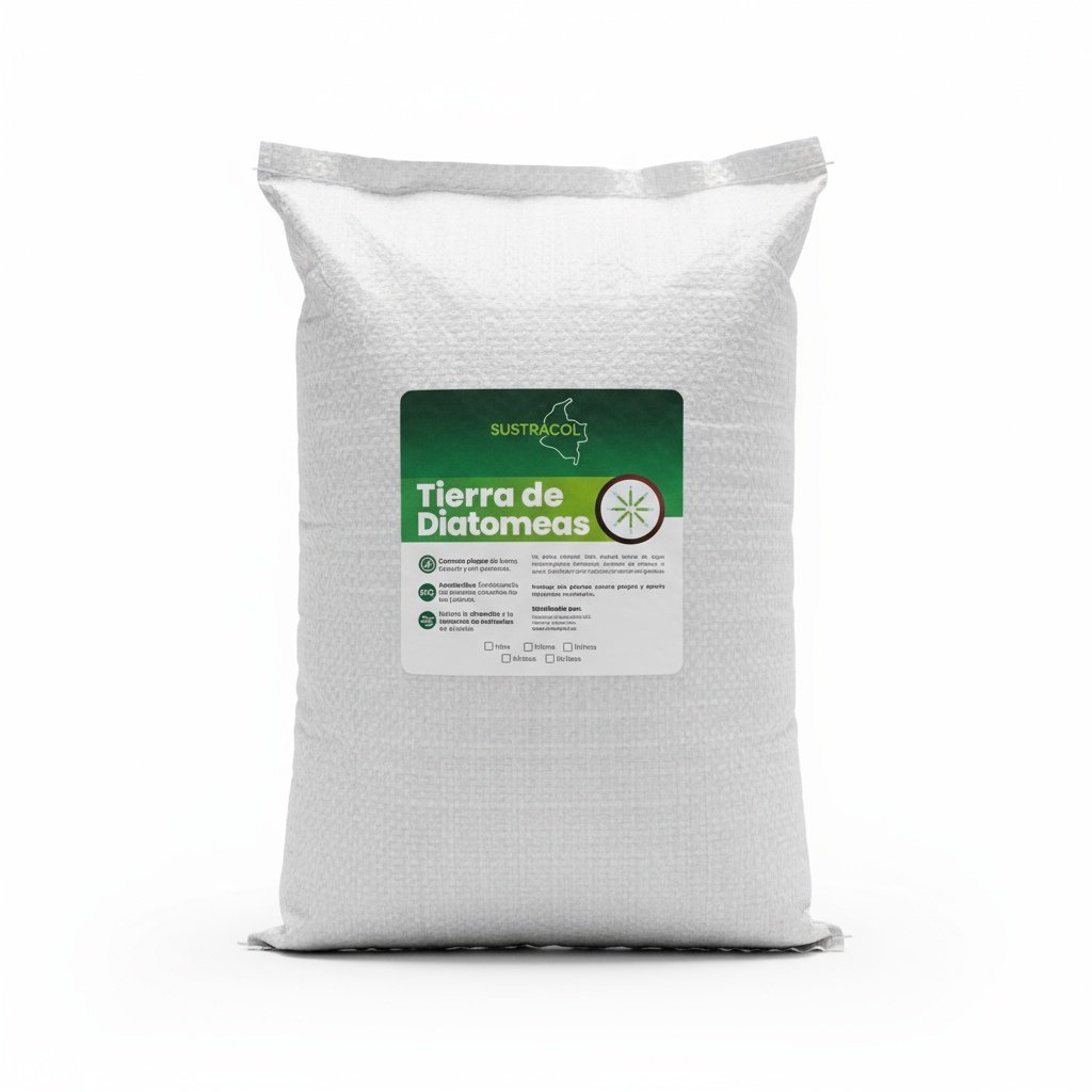 Saco de 20 litros de Tierra de Diatomeas Sustracol, fertilizante natural y protector del suelo.
