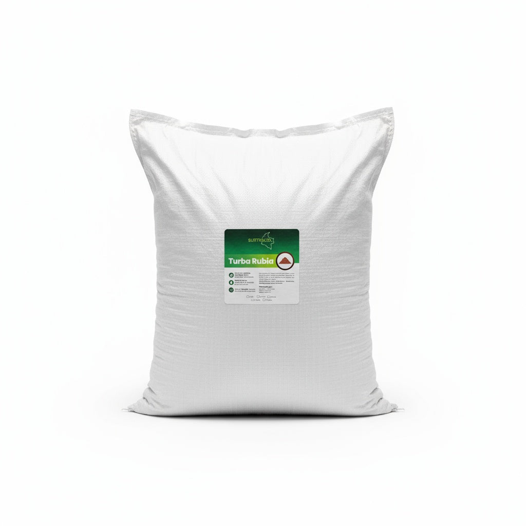 Saco de 10 litros de Turba Rubia Sustracol, ideal para plantas acidófilas como arándanos y hortensias.
