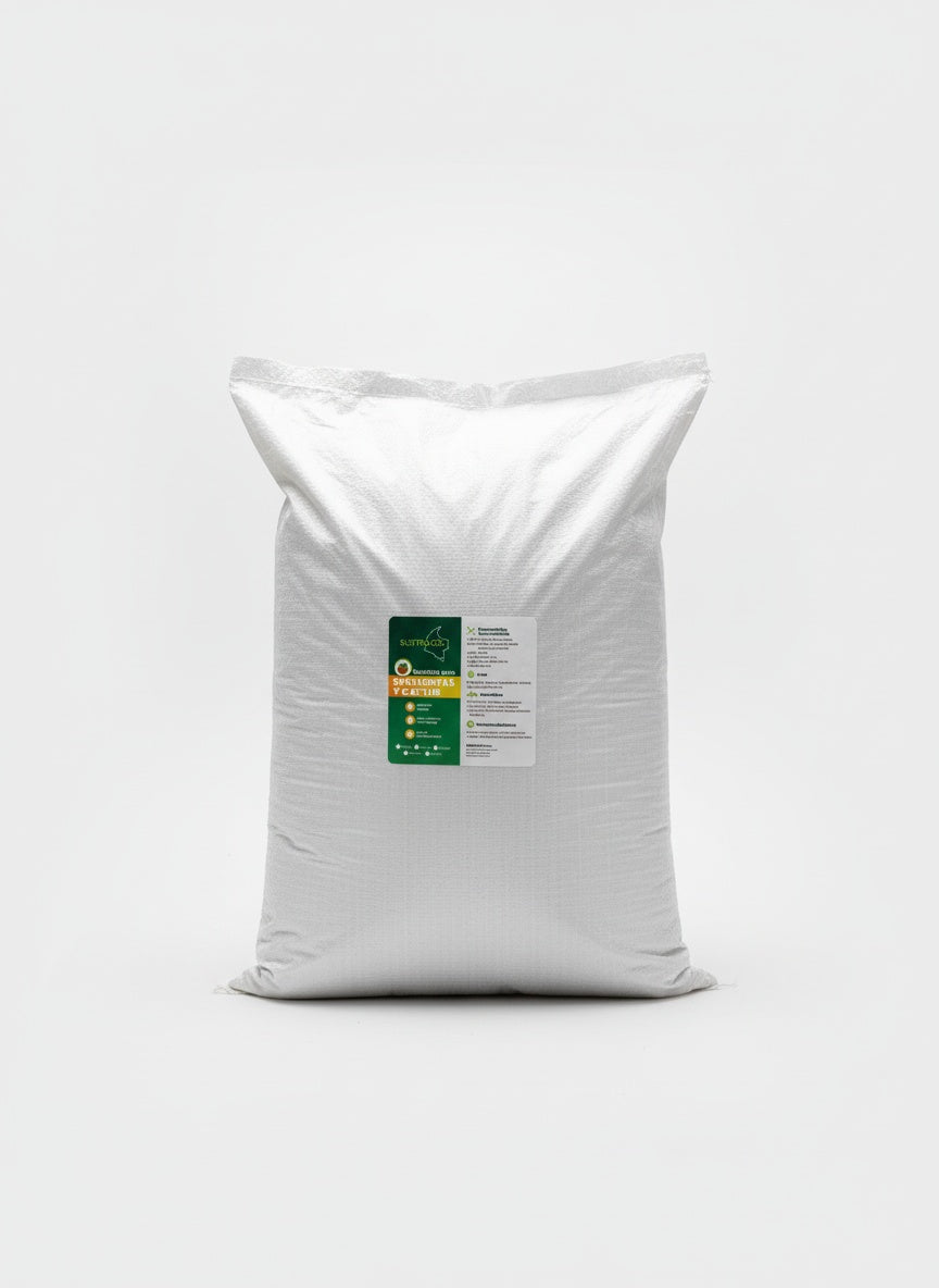 Saco de 50 litros de sustrato Sustracol para suculentas y cactus, ideal para retener humedad y mejorar el crecimiento de las plantas en Colombia.